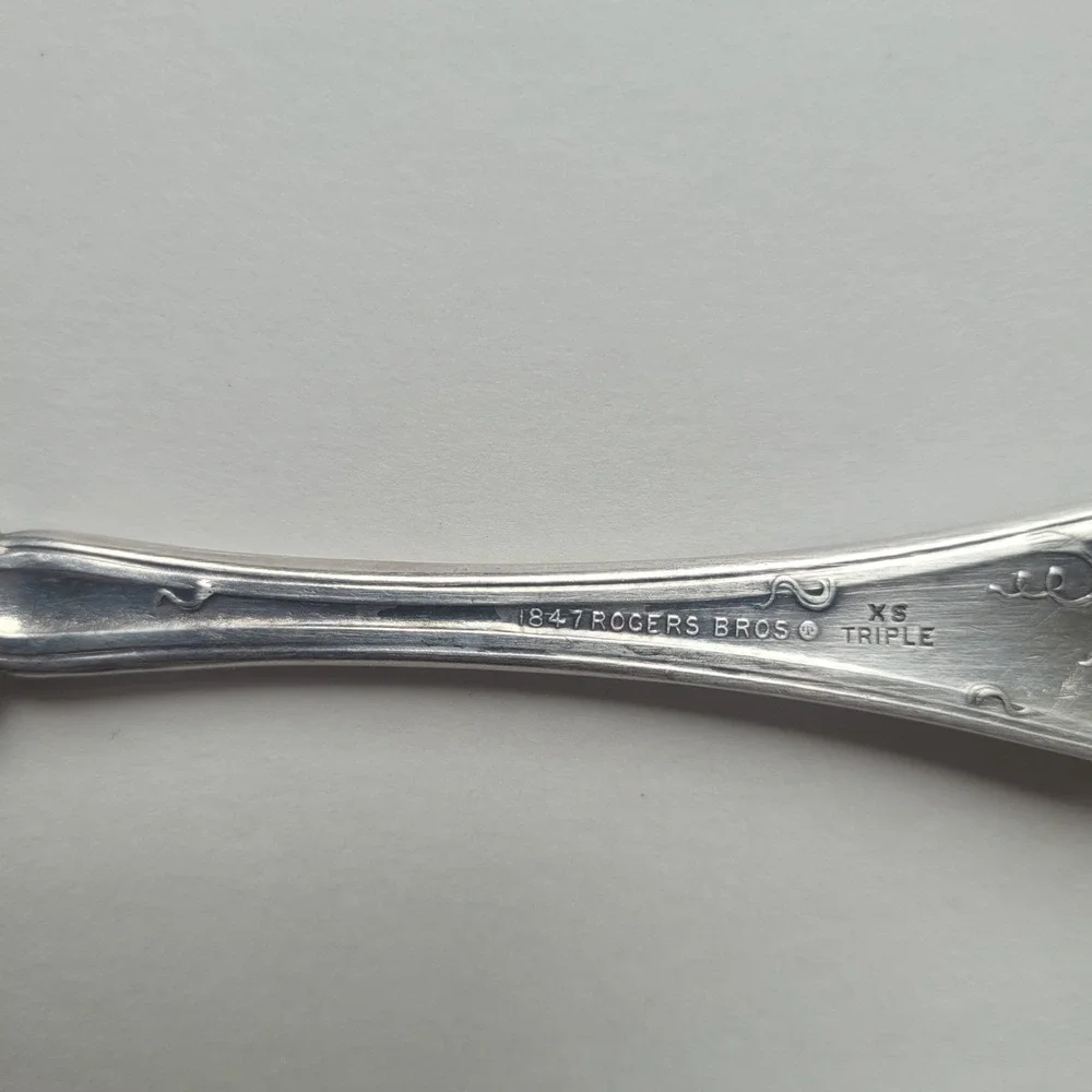 1847 Rogers Bros Vintage Grape Flatware Serving Spoon XS‎ Fork Twisted